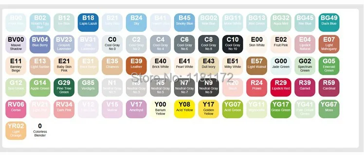 Copic Sketch Generation 2 Marker Pen Twin Tips 72 Colors Set