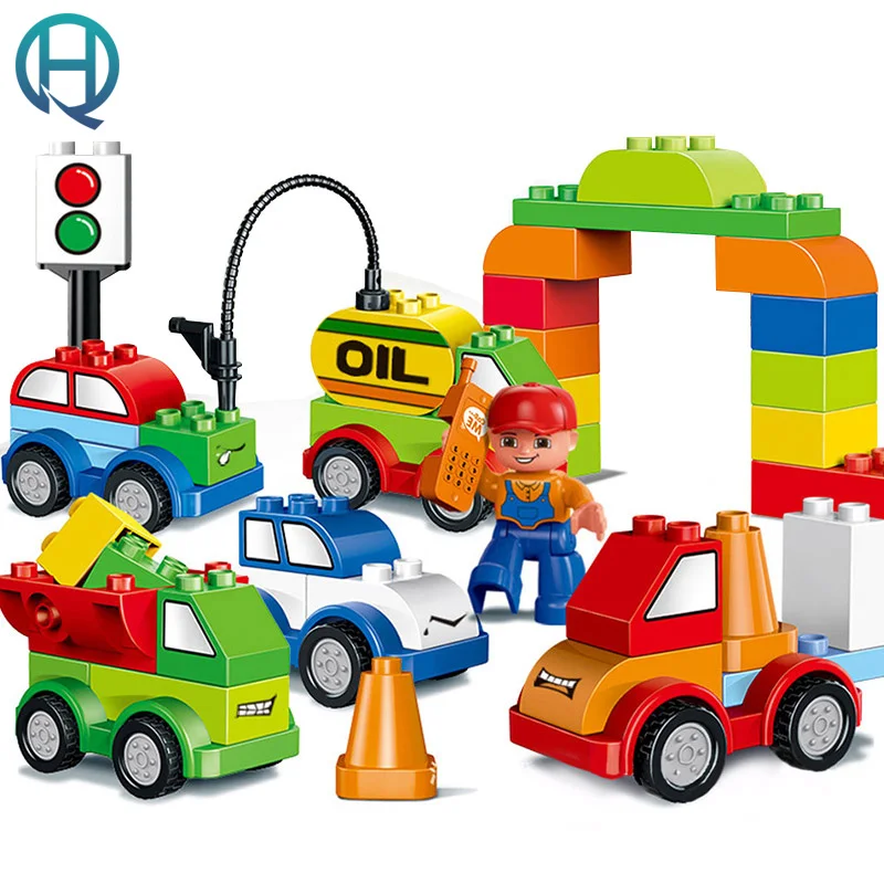 HuiMei Variety of Car Big DIY Building Blocks Bricks Baby Early Educational Learning Train Birthday Gift Toys for Kids Children baby-building-blocks : image HuiMei Variety of Car Big DIY Building Blocks Bricks Baby Early Educational Learning Train Birthday Gift Toys for Kids Children baby-building-blocks
