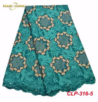

African Cotton Swiss Voile Lace Fabric High Quality Stones Swiss Voile Lace In Switzerland cotton african lace fabric CLP-316