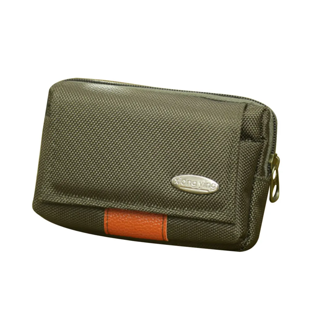 

super quality waist bag fanny pack Men's Fashion Oxford Solid Handle Zipper coin card money holder belt bags bolso cintura