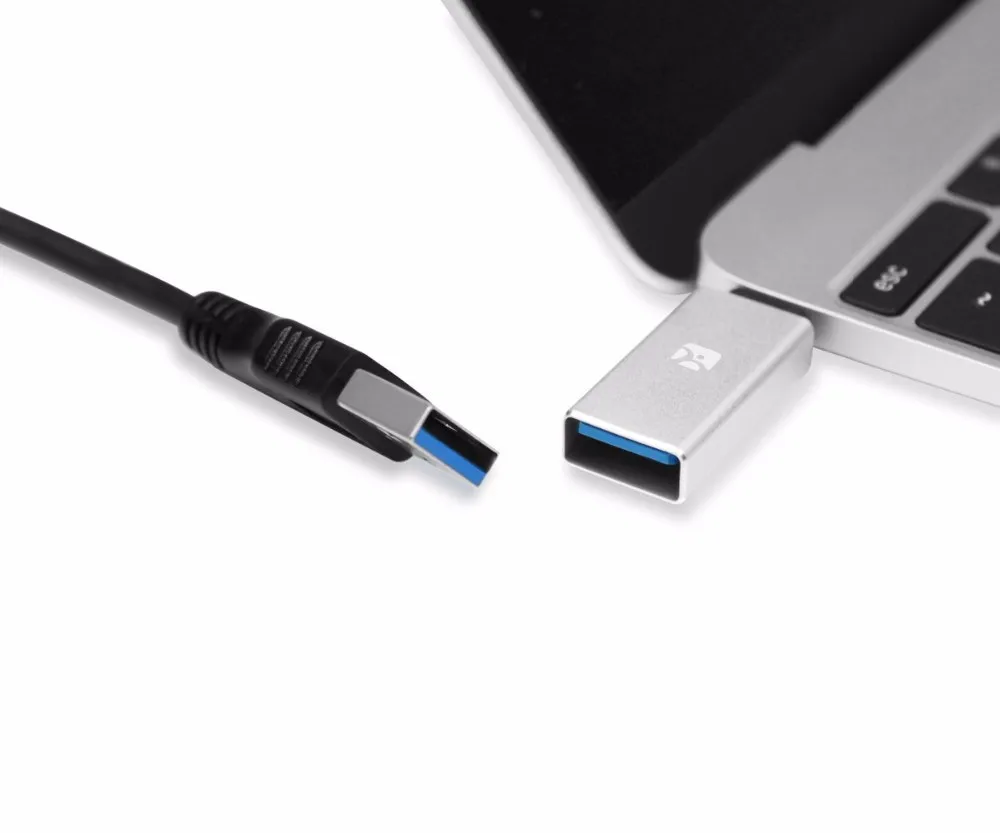 Meenova USB 3,1 Тип с разъемами типа C и USB 3,0 A-переходник с внутренней резьбой для преобразования, серебро, для MacBook, Xiaomi, Nexus 5X/6 P, Pixel C, Zuk Z1 Meizu