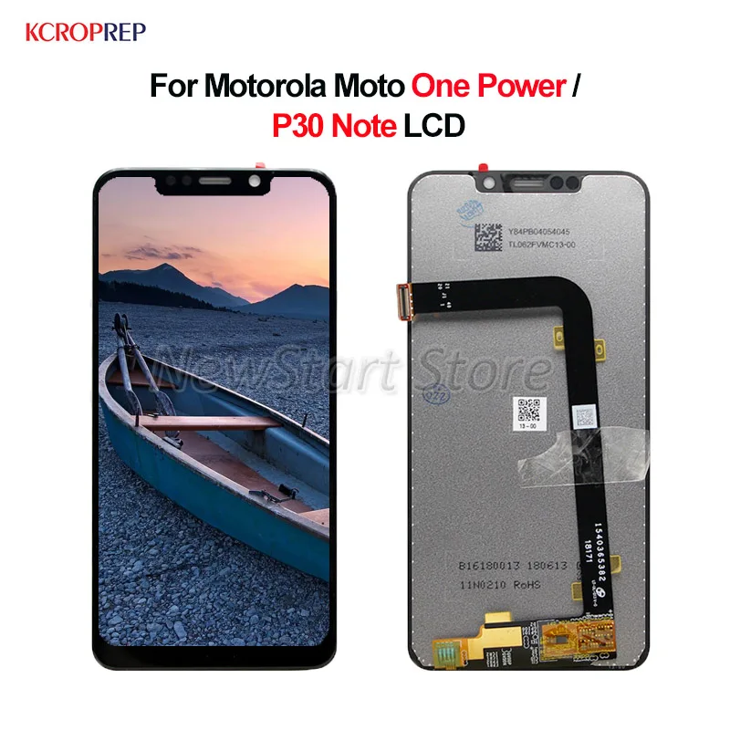 

For Motorola Moto One Power LCD Display Touch Screen Digitizer Assembly 100% New 6.18" Replacement Accessory For P30 Note lcd