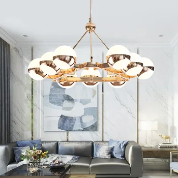 

Nordic DNA Modou Beanstalk Pipe pendant light install Indoor suspension industrial loft lights glass ball lustre hanging lamp