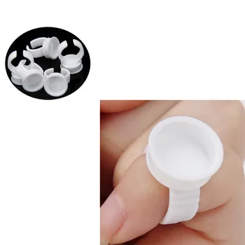 

100Pc Microblading Pigment Glue Rings Tattoo Ink Holder For Semi Permanent makeup Titular de la tinta del tatuaje G523