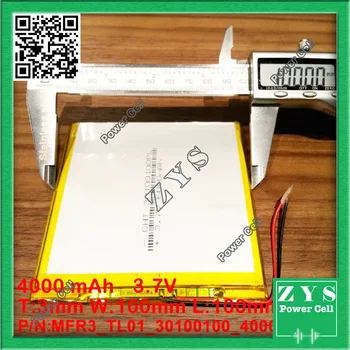 

Polymer lithium ion battery 3.7V 30100100 can be customized wholesale CE FCC ROHS MSDS quality certification 3x100x100mm 4000mAh