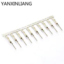 100 шт(соединители | dupont) 2,54 мм штырьки длинные Dupont головка Рид/штекер, перемычка провода кабель