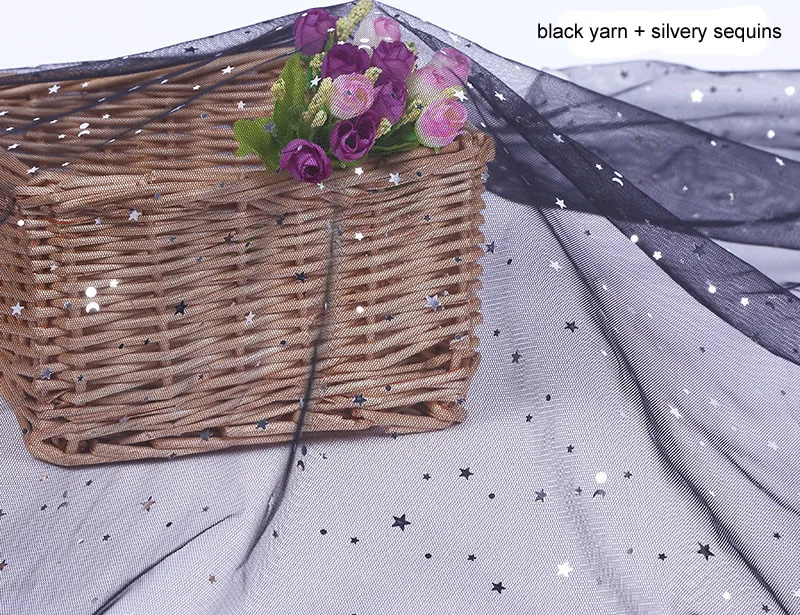 Блогер пряжа фотографии фон фоны Звезда Луна блесток сетчатая ткань пачка юбка ткань занавески вечерние украшения