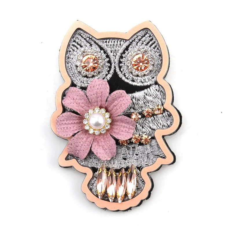 

Big Handmade Simulated Pearl Bird Owl Flower Brooch for Women Florate Brand Fashion New Glass Crystal Rhinestone Brooches Pins