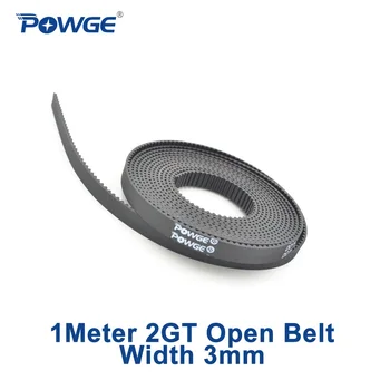 

POWGE 1Meter 2MGT 2M 2GT GT2 open synchronous Timing belt 2M-3 2GT-3 width 3mm Rubber Small backlash Linear Motion 3D Printer