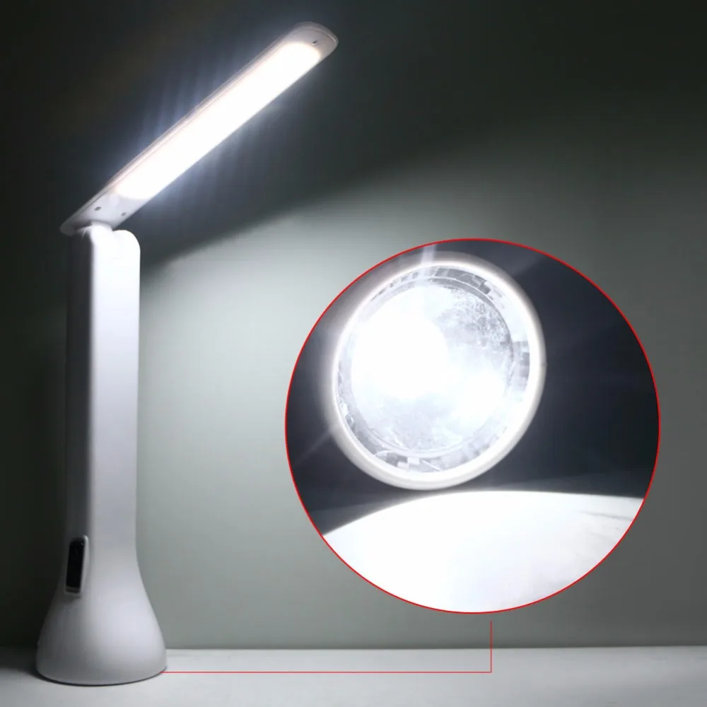 

2in1 Multifunctional Foldable charging desk lamp flashlight New technology Solar charging / power line charging LED torch lamp