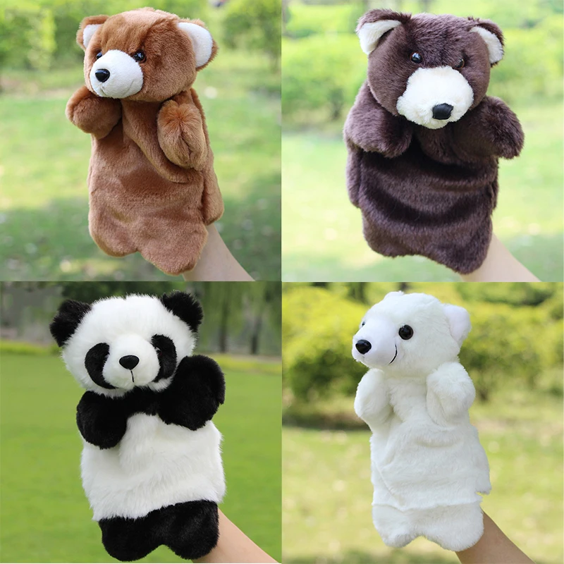 Cute Animal panda Hand Puppet Marioneta Teddy Bear Puppet Dolls Props ...