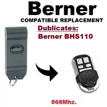 Berner BHS110 868 МГц. Замена гаражной двери/ворот дистанционного управления/Дубликатор