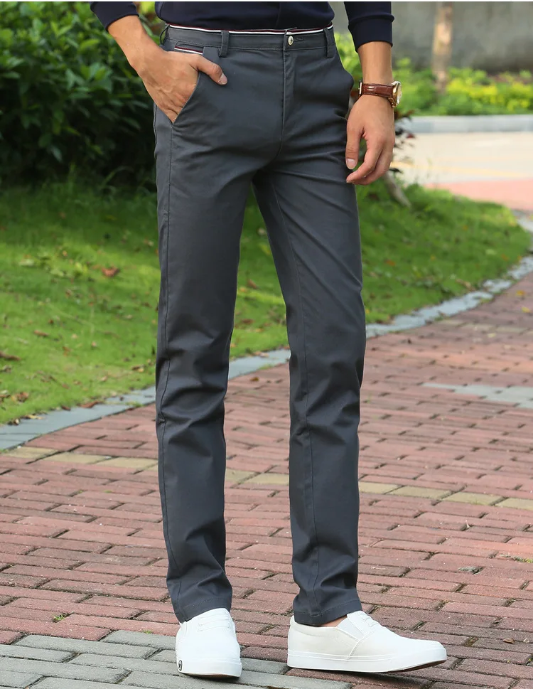 Мужские деловые повседневные брюки тренд Дизайнер хлопок облегающая в клетку брюки мужское платье досуг длинные брюки классический Jogger черный синий