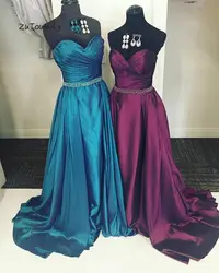 Overskirt вечерние платья трапециевидной формы фиолетовое синее платье для выпускного вечера из тафты платье с бисером для выпускного вечера