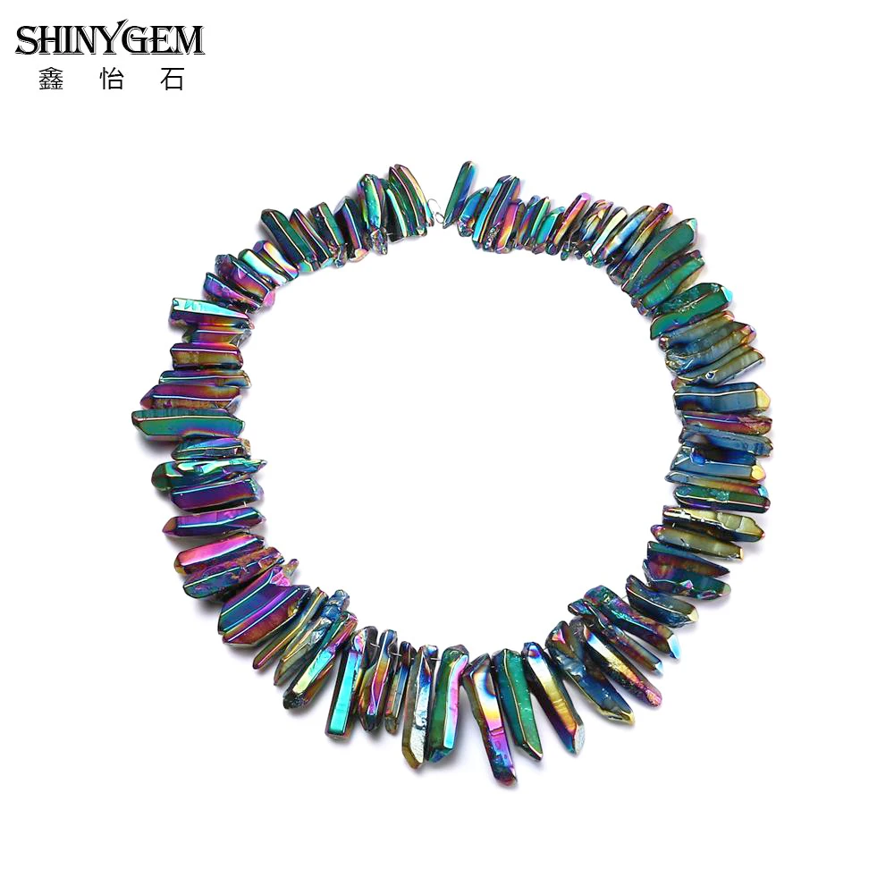 SHINYGEM радужные друзы Кристалл столб оптовая продажа нерегулярный натуральный
