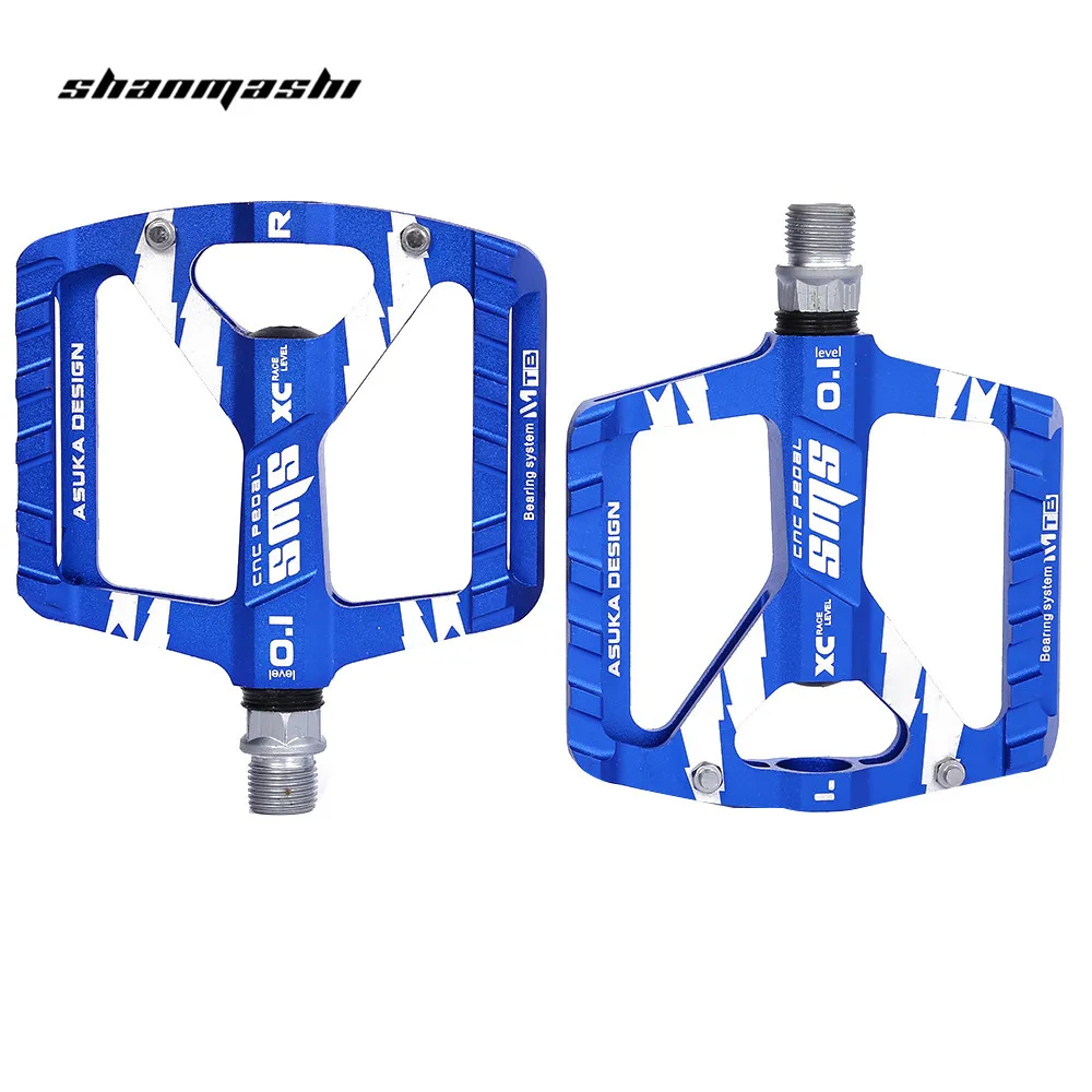 melhor SHANMASHI Emparelhado Ao Ar Livre Ciclismo Estrada Mountain Bike Bicicleta Pedal Liga de Alumínio Pé Grande Bicicleta de Estrada Rolamento Pedais Da Bicicleta Peças