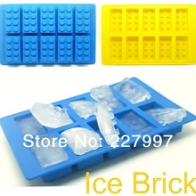 Через FedEx FDA LFGB Силиконовая Форма для льда кубик льда лоток кирпичный блок, 200 шт в партии