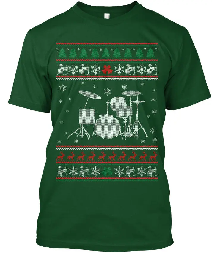 

Drums Ugly Christmas Sweater - N/a Popular Tagless Tee T-ShirtMen's Clothing T-Shirts