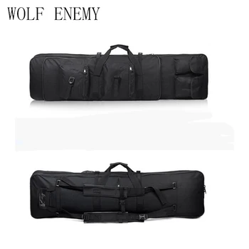 

47 Inch 120 Cm 1.2m SWAT Dual Tactical Heavy Duty Multi-purpose Messenger Large Capacity Bag Carrying Case for Rifle Gun Black