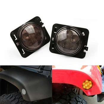 

2PCS/Pair 8 SMD LED Light Front Fender Flares Turn Signal Light Side Maker For Jeep Wrangler JK 2007~2015 LED Side Marker Lamp