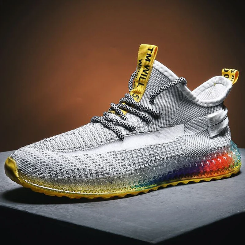 Man Sport Running Shoes Men Jogging Flat Trainers Summer Athletic Footwear Male Mesh Sneakers Breathable Zapatillas Deportiva