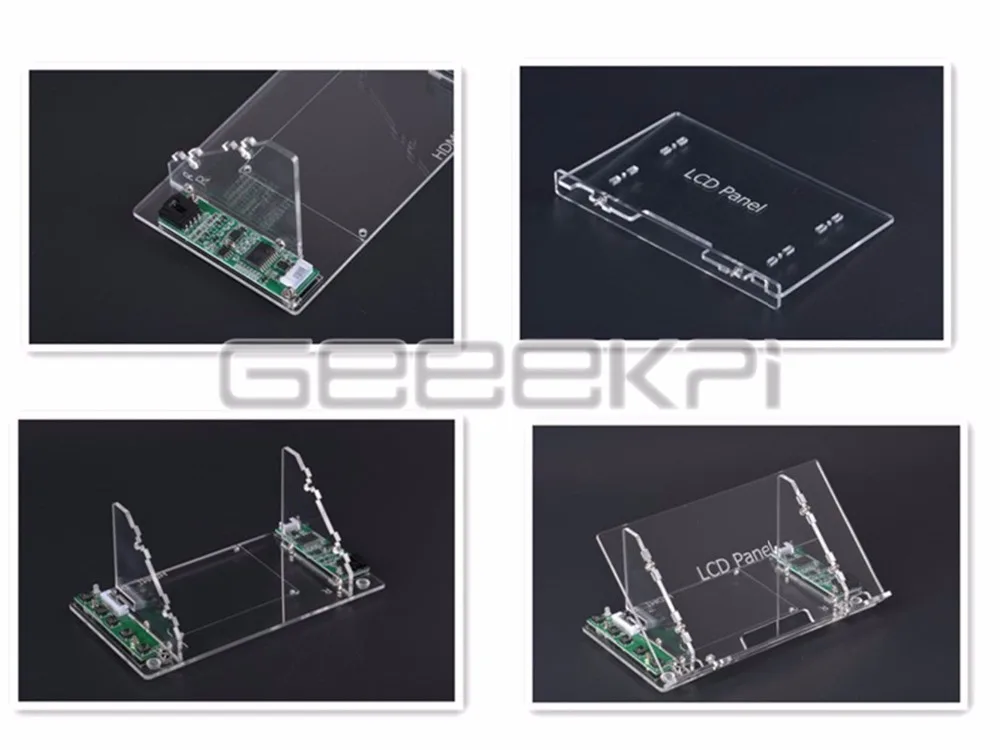 GeeekPi 7 дюймов 1024*600 ЖК-дисплей TFT резистивный сенсорный экран монитор+ прозрачный акриловый кронштейн для Raspberry Pi/Windows