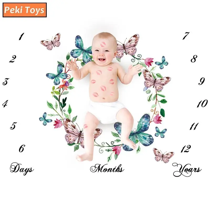 

39 Patterns Cartoon Cute Multi-Function Baby Play Mats Infant Portray Blanket Bath Towel Nordic Style Bed Room Decor Photo Props