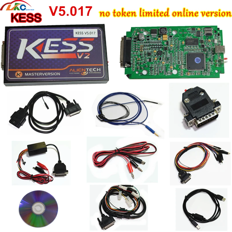 KESS V2 V2.47 Master V5.017 зеленый PCB ECU Remapping No Token Limited программист и чип Тюнинг инструмент для автомобилей