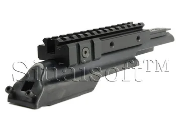 Stealth Black MTAK Receiver Cover AK AK47 Tri-Rail Weaver Picatinny Scope Mount  With Adjustable Side Weaver Tabs For Accessory