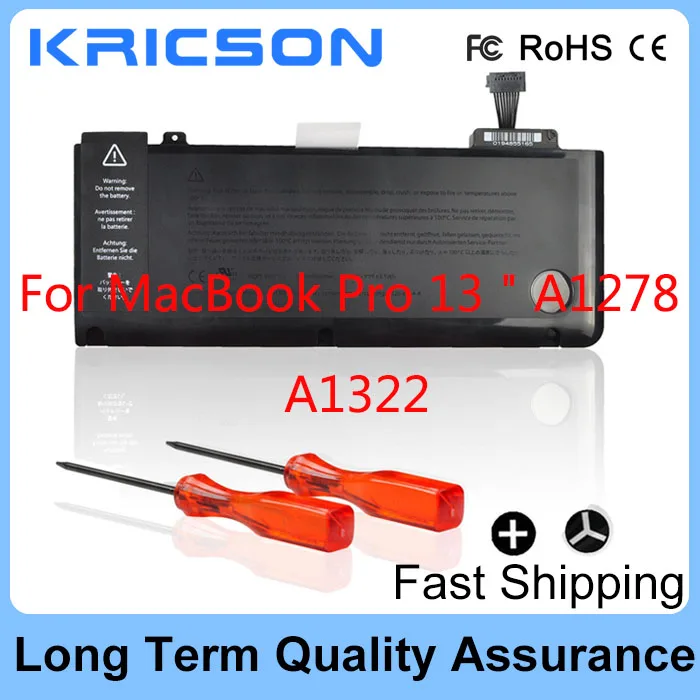 

New A1322 Battery for MacBook Pro 13 inch A1278 (Mid 2012 Early 2011 Late 2011 Mid 2010 2009),fit MC374LL/A MC375LL/A 020-6547-A