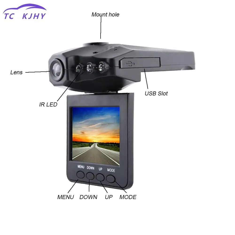 2.5/" LCD Vehicle Car Camera HD DVR Dashboard Recorder 6IR LED 270 Degrees Rotate