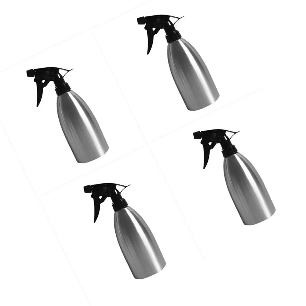 4pcs Mini stainless steel Decorative Water Spray Bottle Plant Misters 500ml