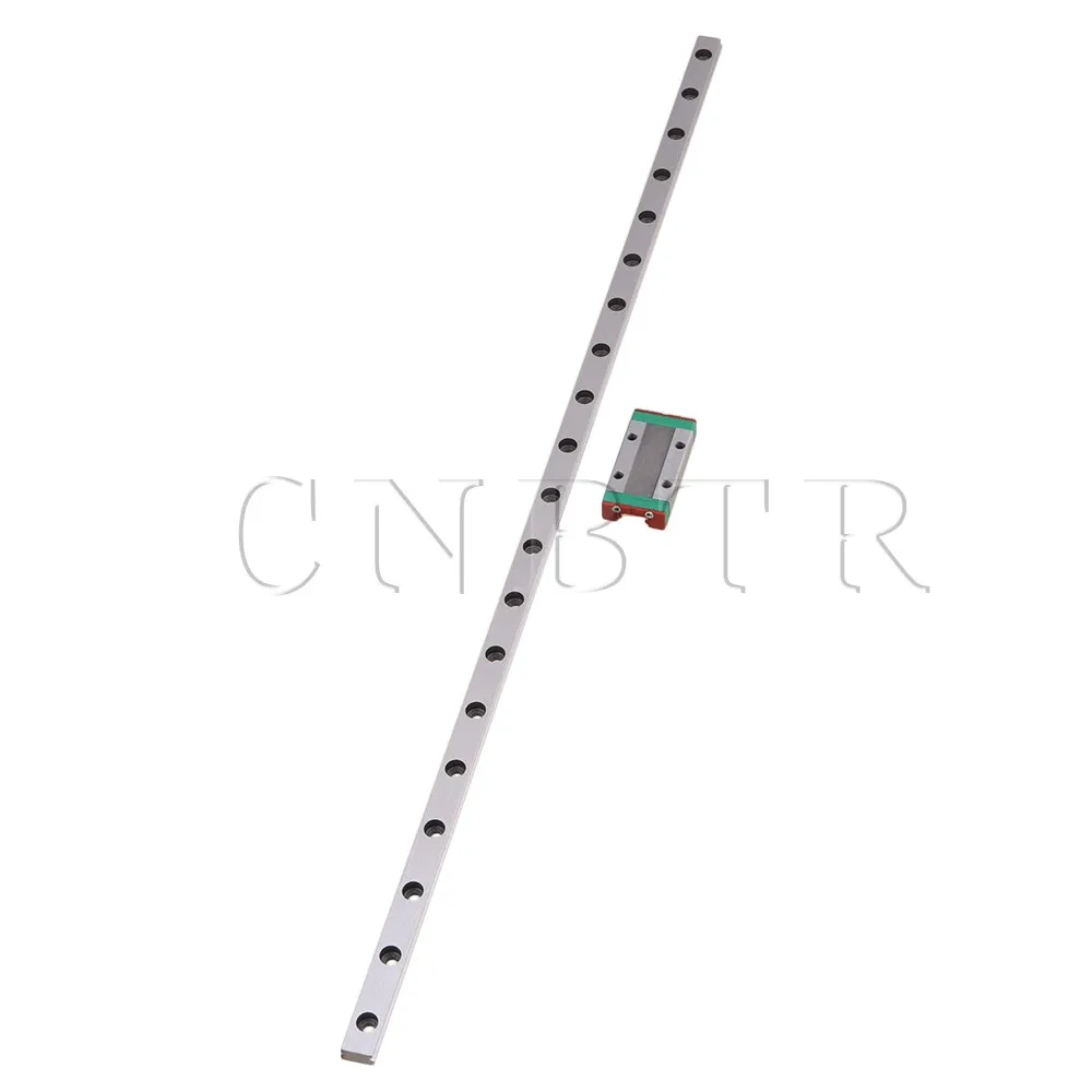 

CNBTR 400mm Length Bearing Steel Linear Sliding Guide Slide Rails & MGN9 Linear Extension Block for CNC 3D Printer