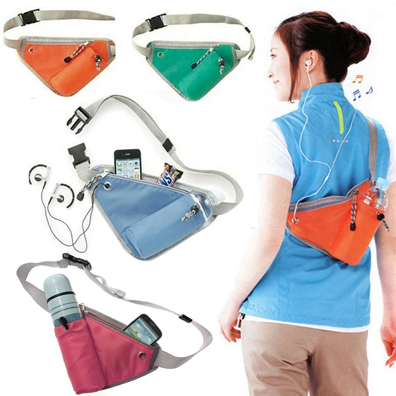 

Multi-functional Waist Water Bottle Bag Triangle Sport Outdoor Waist Packs Hiking Cycling Running Belt Water Bottle Waist Bag
