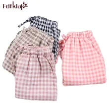 Весенняя женская нижняя часть пижамы, штаны, дамское нижнее белье, брюки в горошек, женские домашние штаны, свободные хлопковые домашние штаны E1172