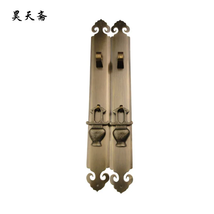 [Haotian vegetarian] Chinese antique bronze door handle copper coat cupboard bookcase door handle HTC-265