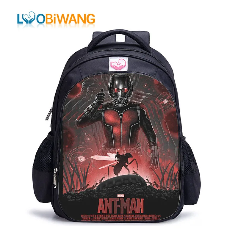 Рюкзак для мальчиков LUOBIWANG Ant Man и Wasp с принтом супергероев милый школьный рюкзак