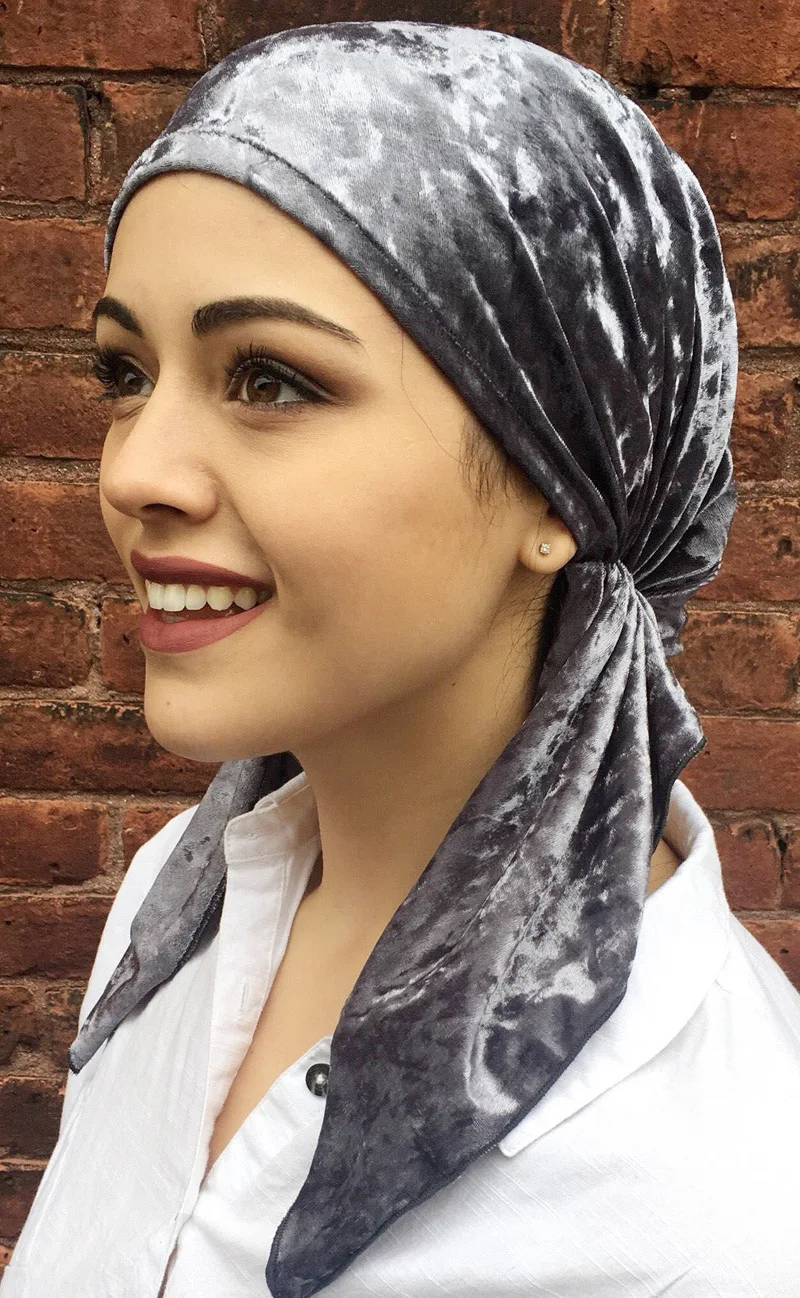 Новые модные женские бархатные предварительно привязанные тюрбан головные уборы химиотерапия шляпа мусульманские банданы хиджаб из джерси тюрбан YS564