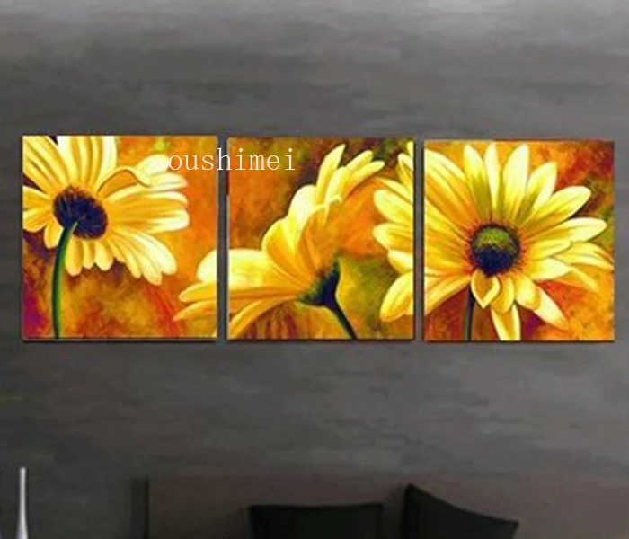 

Hand Painted Modern Pictures On Canvas Oil Painting No Frame Abstract For Living Room Decor Sunflowers Landscape Wall Art