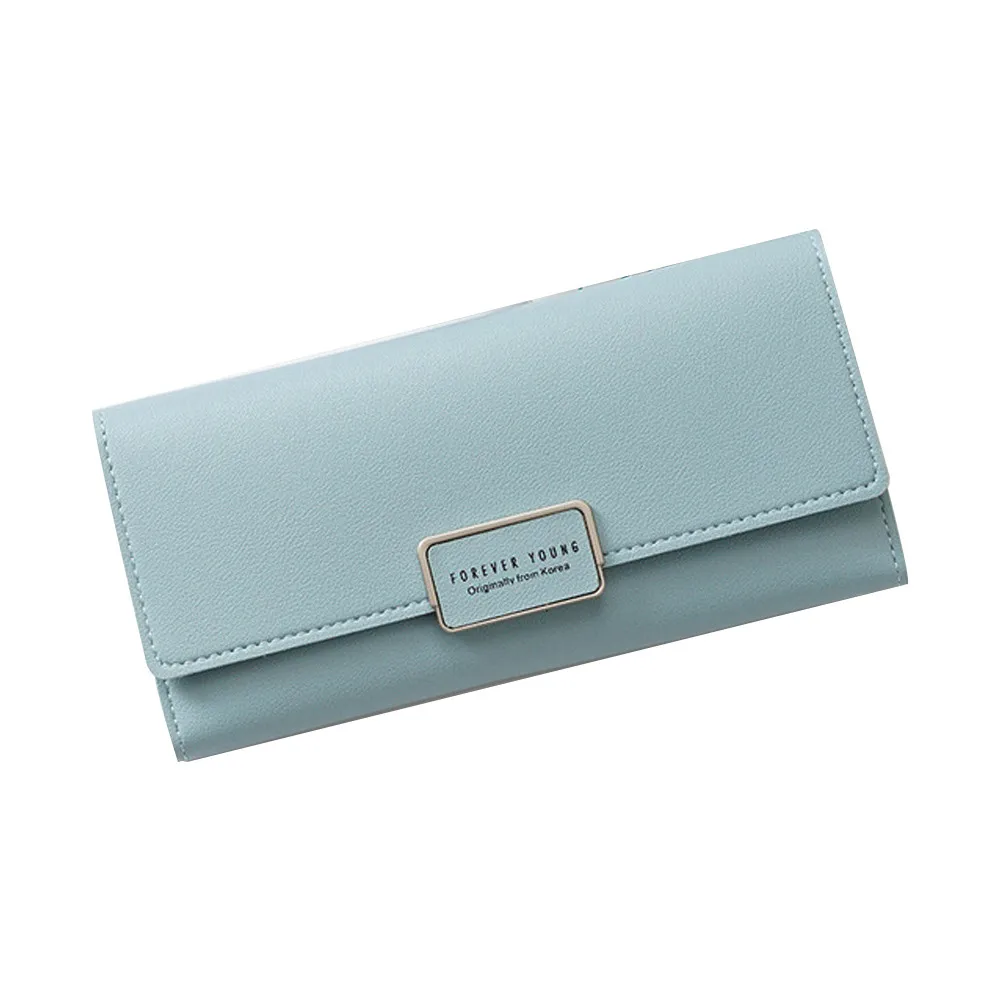 BU fashion Wallet long Zipper Multi Card Position Leather Coin Purse women Card Holder Leather wallet women casual wallet - Цвет: BU