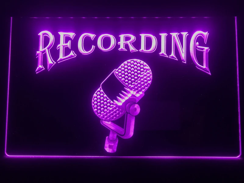 

I206 Recording On The Air Radio Studio NEW LED Neon Light Sign