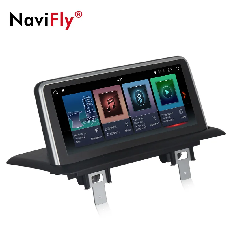Sale NaviFly Android 7.1 car multimedia player gps navigation for BMW 1 Series E81 E82 E87 E88 116i 118i 120i 130i 2005-2012 IPS 2+32 4