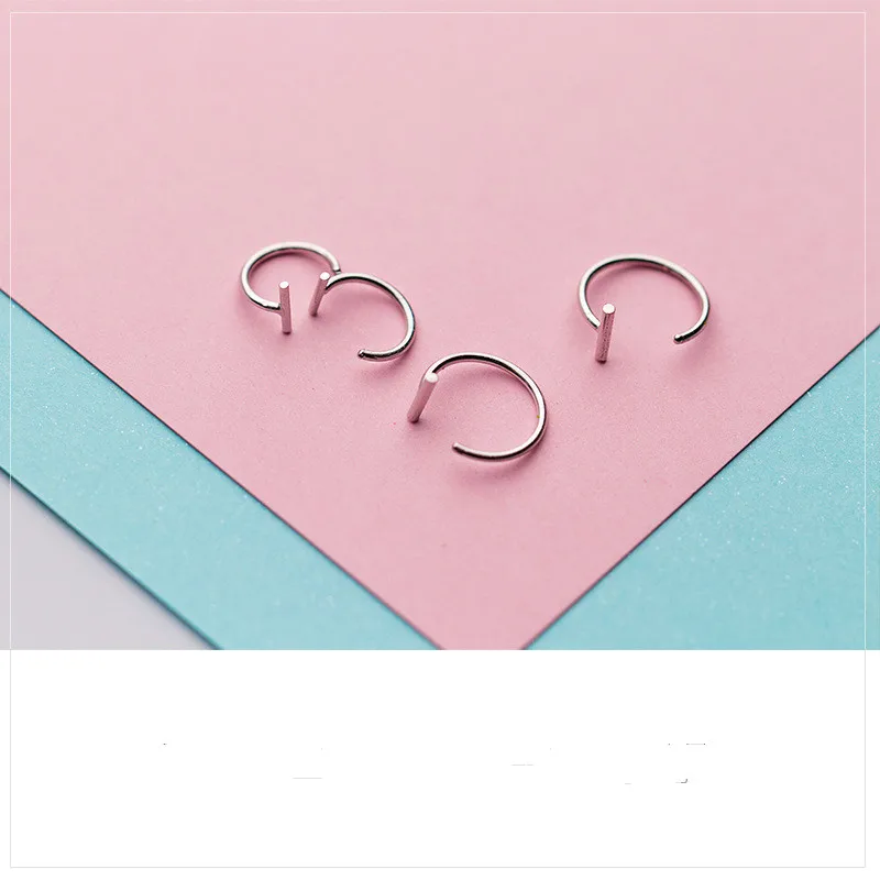 

925 Sterling Silver Ear Hook Personalized Creative hoop Earrings For Women Men Gift