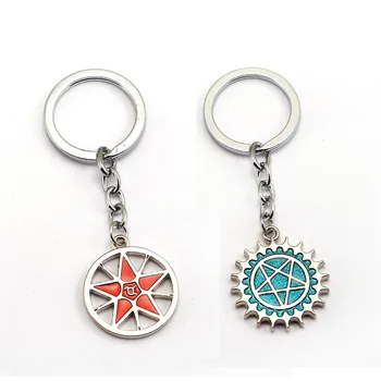 

12pcs/lot Black Bulter Keychain Ciel Demon Eye Key Ring Holder Metal Fashion Car Bag Chaveiro Key Chain Pendant Anime Jewelry