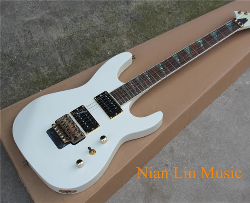 

6-String Electric Guitar,24 Frets,Rosewood Fingerboard,Colorful Abalone Fret Marks Inlay,2 Open Pickups,Gold Hardware,can Custom