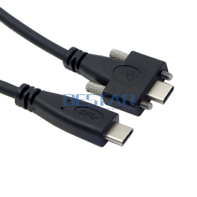 4FT USB 3.1 Type c USB c with Dual Screws Locking male to USB Type c