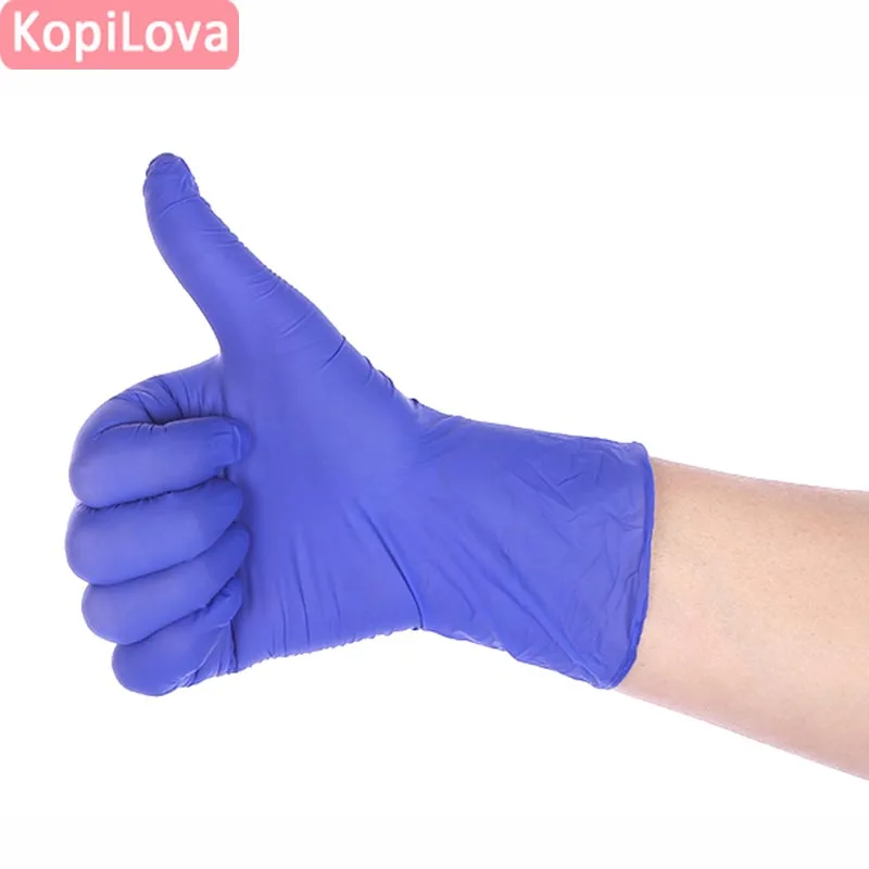 KopiLova 50 шт. одноразовые темные синие нитриловые перчатки для бытовой медицинской стоматологии маслостойкая кислотная стойкость