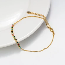 MEIBEADS/1 шт.; Простые очаровательные ножные браслеты с бусинами от сглаза; Телескопическая удлиняющая цепочка для женщин; пляжные ножные браслеты; Летние босоножки; босиком