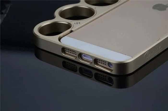Металлический латунный сустав кольца для самозащиты бампер рамка для IPhone 5 5S SE креативный защитный чехол для Apple 5S