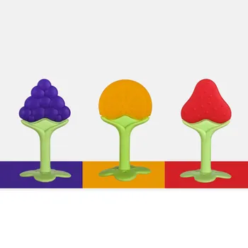 

Baby 3 Colors Fruit Teeth Gel Silicone Teeth Chewing Molar Rod Simulation Fruit Teeth Rubber Comfort Toy Baby Molar Toys